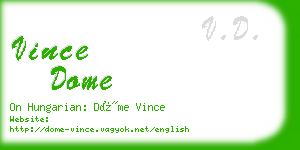 vince dome business card